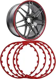 Wheel Protector Car Vehicle Wheel Rims,16-21 Inch,Protection Line Rubber Decoration,Wheel Rim Protectors Guard,for All Car Models(Color:Yellow,Size:20in) (Size:17 inches,Color:red)