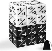 24 Pieces MTG Dice Counters Token Dice, Magic The Gathering Glitter Sparkle Dice, Loyalty Dice Starry Marble D6 Dice Cube Compatible with MTG, CCG, Card Gaming Accessory (Black & White)