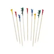 BambooMN Colorful Confetti Cocktails Fruit Sandwich Skewers Frill Picks