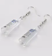 ABSOLUT VODKA Bottle Cute Novelty Dangle Drop Hook Pierced Earrings Women�s Gift