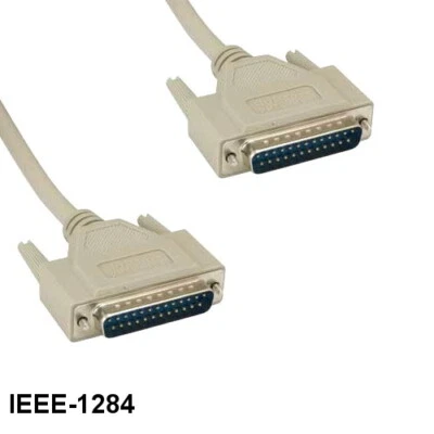 KNTK 6ft IEEE-1284 DB25 to DB25 Cable Printer Data Cable Bidirectional M/M