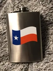 Texas Flag Design 8oz Flask