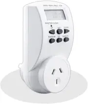 Sansai 7 Day/24Hrs Outlet/Powerplug Digital Timer 2400W 240V 10A Max LCD White