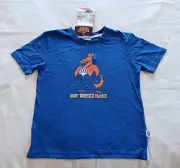 North Melbourne Kangaroos AFL Boys Mascot Printed Short Sleeve T Shirt Size 5