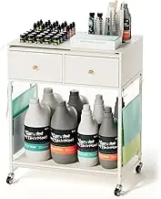 Resiners Resin Mold Storage Cart, Rolling Cart to Organize Resin Supplies, Storage Table for Mica Powder, Pigment, Glitter Powder, Mixing Cups, Mold Accessories