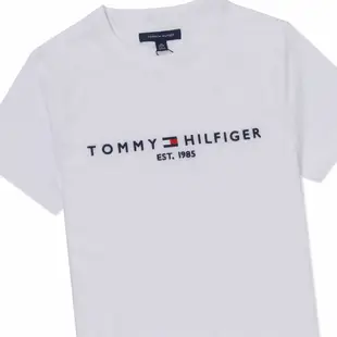 TOMMY 熱銷刺繡文字Logo圖案短袖T恤(女)-白色