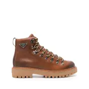[Prada] Prada Laced Leather Boots 9 US BROWN