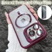 For iPhone 16 15 14 Plus 13 12 Pro Max Shockproof Magsafe Case Camera Lens Cover