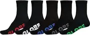 [Globe] Stealth Crew Sock 5 Pack Boys in Black