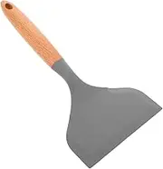 ABOOFAN Silicone Wok Spatula with Wooden Handle Heat Resistant Non-Stick Turner for Frying Flipping Serving Kitchen Tool for Cooking Tamagoyaki More