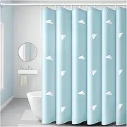 Punch-Free Bathroom Waterproof Quick-Drying Shower Curtain Nordic Minimalist Personality Soft Opaque Toilet Partition Curtains, W240CMxH200CM