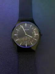 Bering Men's Watch Black Dial with Black Mesh Band