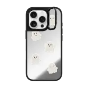 iPhone 16 Pro Mirror Ring Stand Case MagSafe Compatible Lil Ghosts Phone Case by GMF Designs
