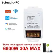 Tuya WIFI 20A/30A 4000W/6000W AC 85-250V 220V Circuit Breaker Smart Life APP Timer Wireless Intelligent Switch 6600W