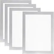 uxcell 6x8 Magnetic Picture Frame, 4pcs A5 Magnetic Frame Magnetic Photo Frames Self-Adhesive Reusable for Refrigerator Window Wall, Silvery