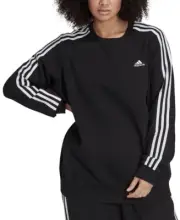 adidas Plus Size Essentials 3-Stripes Fleece Sweatshirt ~ 1X