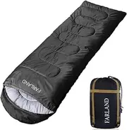 FARLAND Camping Sleeping Bag for Adults Youth Teens Kid with 0 Degree centigrade 20 Degree F Cold Weather Compression Sack Portable 4 Season,Hiking,Waterproof,Traveling, Backpacking and Outdoor
