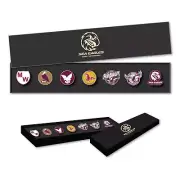 333386 MANLY SEA EAGLES NRL TEAM SET OF 7 PIN COLLECTION SET IN PRESENTATION BOX