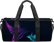 EGGDIOQ Dolphin Vector Illustration Designed Travel Duffel Bag Luggage Tote Bag Gym Sports Bag for Man Women