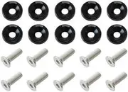 Aeroflow Billet Dress Up Fender Bolt 10Pack M8 X 1.25mm UHL 20mm Black Aeroflow - AF64-4374BLK
