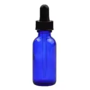 144 Pcs 1 oz [30ml] COBALT BLUE Boston Round Glass Bottle with Standard Dropper