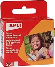 Apli Kids 113 Pack of 250 Self-Adhesive Photo Fixings, 12 x 16 mm