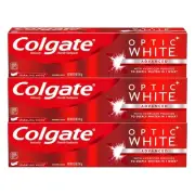 Colgate Optic White Whitening Toothpaste, Sparkling White - 5 ounce (3 Pack)