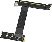 IsMwav Riser Cable M.2 NVME to PCIE X16 Adapter Graphics Extension Cable 90 Degree PCI Express 3.0 16X to M Key Riser Cable A