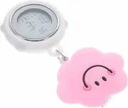 [CTIRCHIU] Clip Nursing Watch with Retractable Design Digital Display Pocket Watch for Medical Staff Cute and Durable Alarm Clock Luminous Feature for Dark