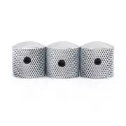 3pcs Metal Electric Bass Guitar Volume Tone Control Knobs Dome Knobs Chrome
