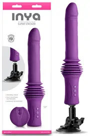 nsnovelties Super Stroker Remote Controlled 14.5" Thrusting Heated Vibrator with Suction Cup Base