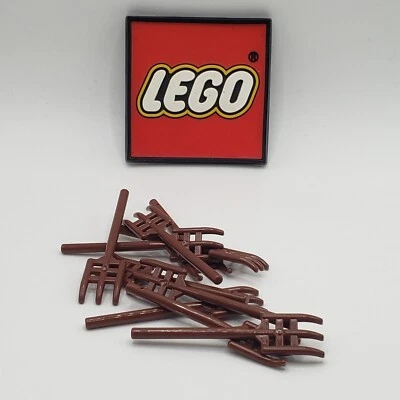 LEGO Minifigure Utensil Pitchfork REDDISH BROWN (x10) 95345 NEW PARTS LOT