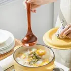 Wooden Spoon Spatula Bamboo Kitchen Utensil Cooking Nice Mix Non-Stick K0O1