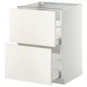 METOD base cb 2 fronts/2 high drawers, white Maximera/Veddinge white, 60x60x80 cm