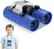 Binoculars for Kids, 8x21 High Resolution Shockproof Lightweight Binoculars Compact Kids Binoculars for 3-12 Years Boys and Girls Binoculars for Bird Watching Camping Hiking (Blue)