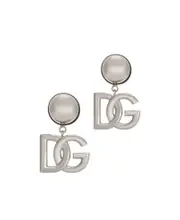 Dolce Gabbana Logo Plaque Clip-On Earrings One size Yellow
