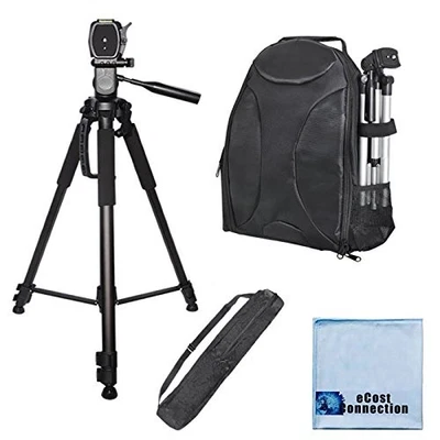 72" inch Elite Series Full Size Camera Tripod + Camera Backpack for DSLR Cameras