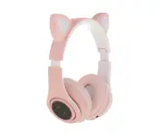 Universal Bluetooth Headset Foldable Earphone Headphone Microphone Mic Pink