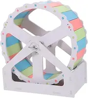 CIYODO 1Set Hamster Running Wheel Self Assembly Exercise Wheel for Hedgehog Chinchilla Guinea Pig Smooth Edges Quiet Design for Pets