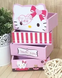 在飛比找Yahoo!奇摩拍賣優惠-小花凱蒂日本精品♥ Hello Kitty疊疊樂造型收納盒 