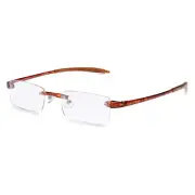 1 Tortoise 2.00 Power Lightweight Rimless Reading Glasses For Men and Women