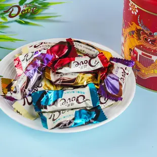 【台灣有貨】德芙巧克力混合口味300g喜迎龍年手提桶禮盒裝絲滑牛奶休閑零食