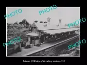OLD POSTCARD SIZE PHOTO OF BELMORE NSW VIEW OF THE RAILWAY STATION c1910