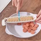 Banana Slicer Split Cutter Kitchen Fruits Easy Chop Cut Plastic Gadget Tool _ha