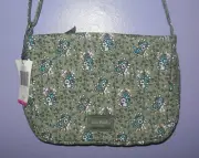 NWT Vera Bradley Outlet Mini Crossbody Freja's Flowers Bay Leaf Green