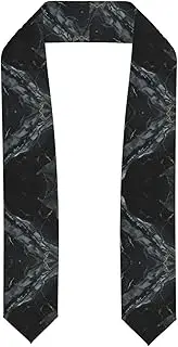 [EdWal] Black marble print Graduation Stole and Sash Class for Unisex Adult Honor Stole Honor Stole of 2025