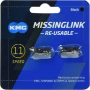 KMC-CL555R-BK2 Missing Links for 11SPEED Black, 2 Pairs 1 Set, Medium