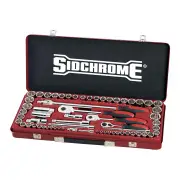 Sidchrome SCMT19120 - Socket Set - 64 Piece Metric/AF 1/4" 3/8" 1/2" Sq Drive