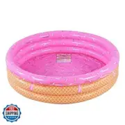 Kiddie Pool, Ice Cream 3 Ring Inflatable Pool for Kids, Ideal Water Pool in S