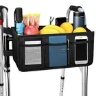 Rollator Basket with Cup Holder - Folding Storage Bag for Rollator Walkers